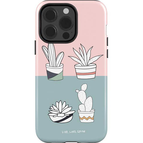 Succulent Sketch iPhone 15 Pro Impact Case
